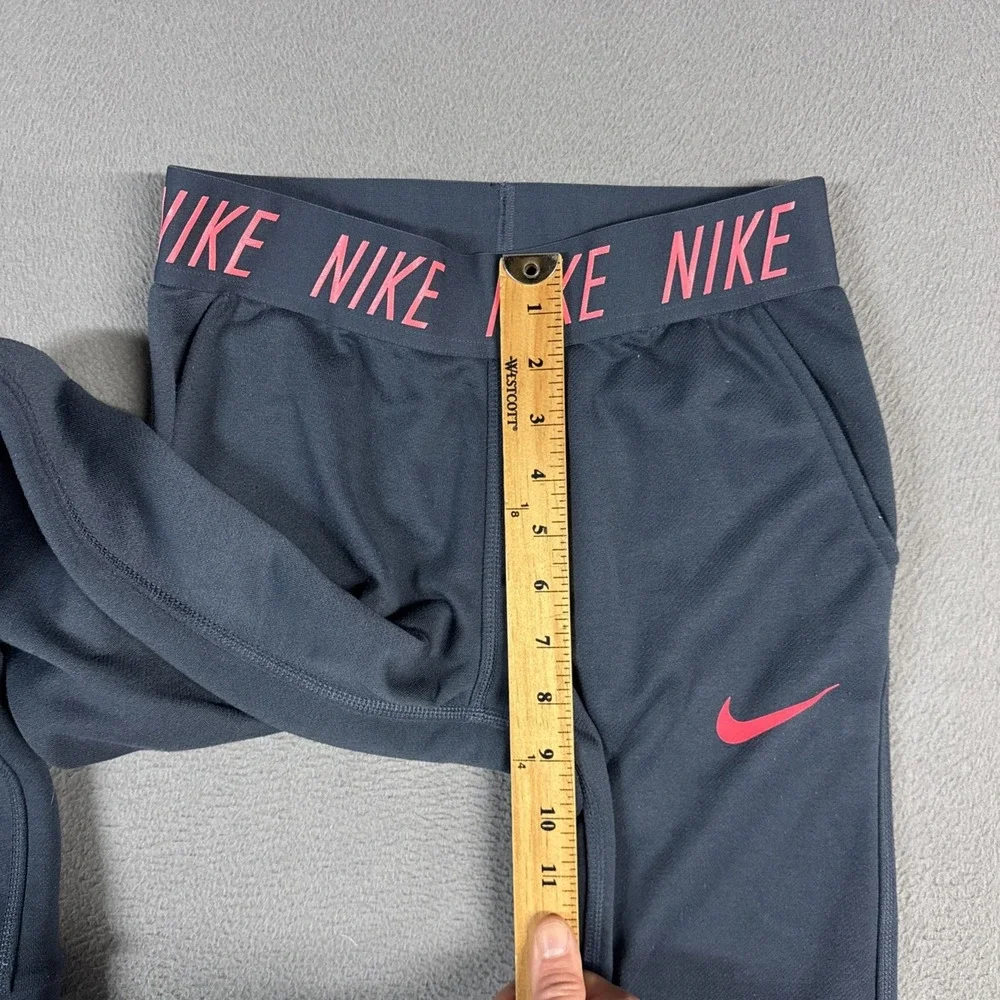Nike Dri Fit Training Pants Womens Medium Blue Gray Straight Core Studio Stretch